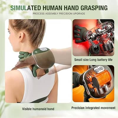Rechargeable 3D Hand Kneading Neck & Shoulder Massager with Heat | Dee