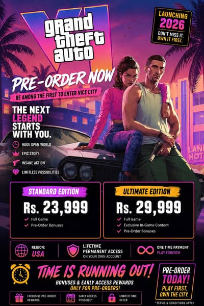 GTA VI Pre Order | Playstation 5 | PS5 | USA Region