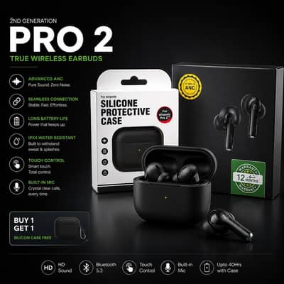 2nd Gen Earbuds Pro 2 1st copy with Silicon Case