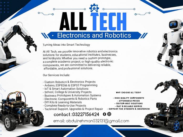 robotics components and complete projects 0