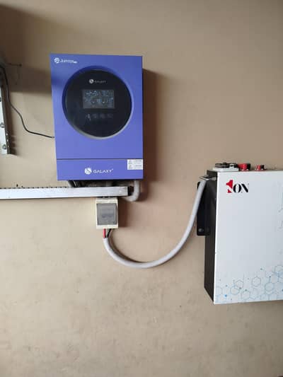 galaxy 6 kilo watt inverter with 51 kw lithium battery new