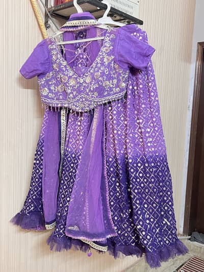  Purple Heavy Embroidered Lehenga – Medium Size – Only Used Twice