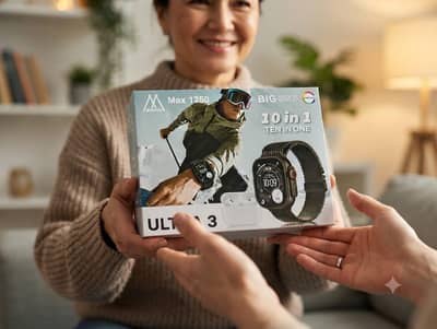 Ultra 3 Smart Watch Max 1250 with Air Buds & 7 Straps