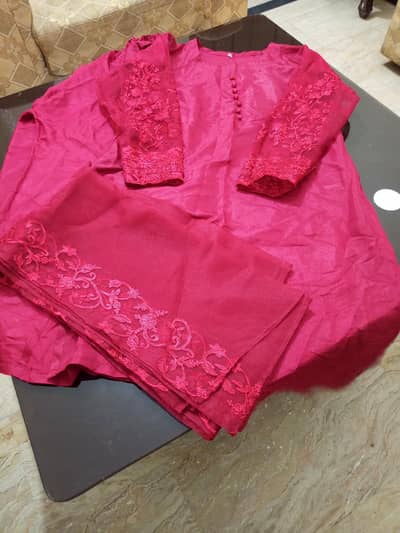 party wear, casual wear,maroon dress, embroidered dress