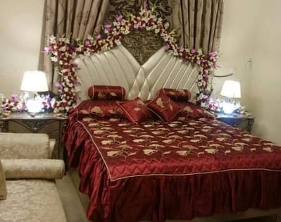 Bed with dressing and side tables for sale