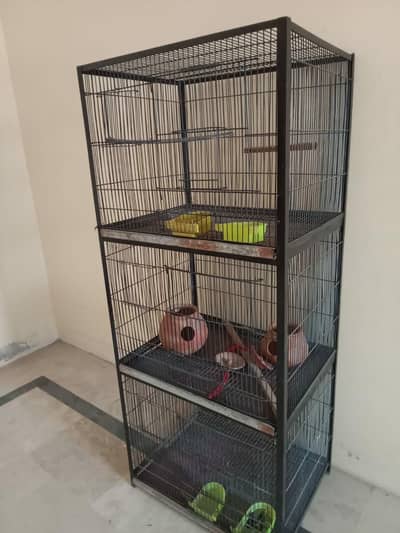3 portion bird cage