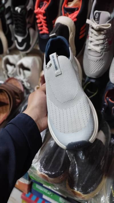 Comfortable Men's Slip-On Sneakers - Light Grey