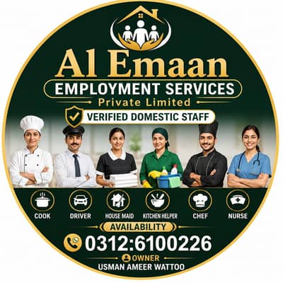 Verify. House . Maid . Babysitting. Kitchen Helper . Chef . Cook . Driver
