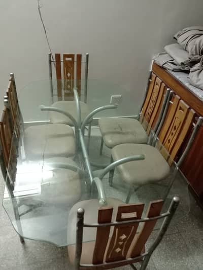 home used -Dining table with chairs - for sale