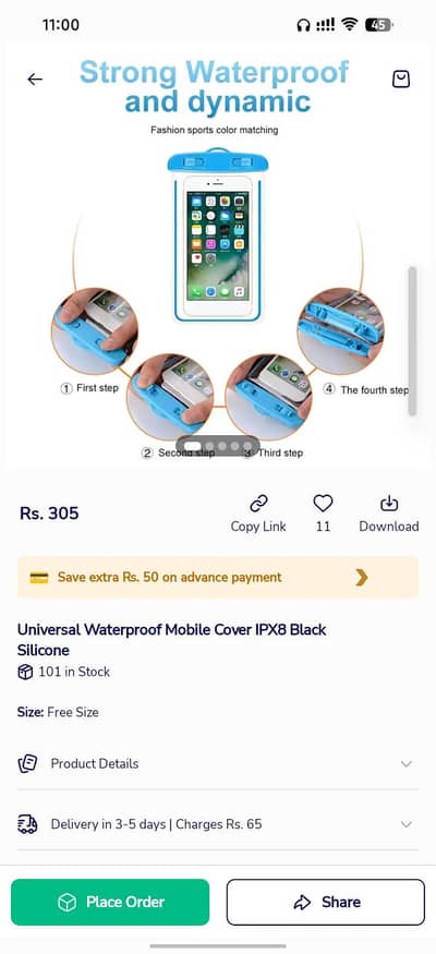 new water proof mobiles cover for sale all Pakistan free home delivery