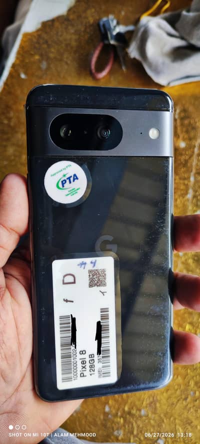 Google Pixel 8 official PTA approved frond and back jelly installd