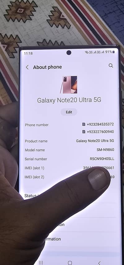 Samsung Mobile Note 20 Ultra