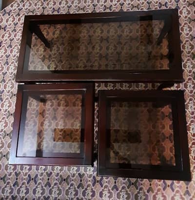 3 piece table set (1 large 2 small)