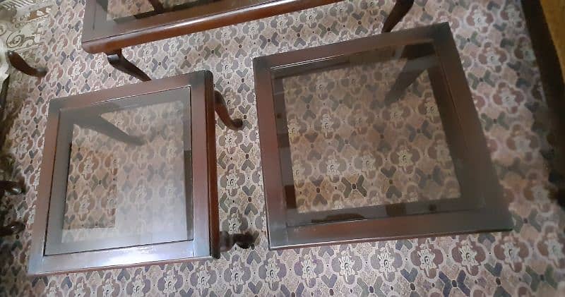 3 piece table set (1 large 2 small) 2