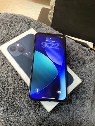 I phone 13 with box 128jb jv Slightly Used