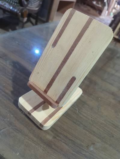 wooden mobile stand
