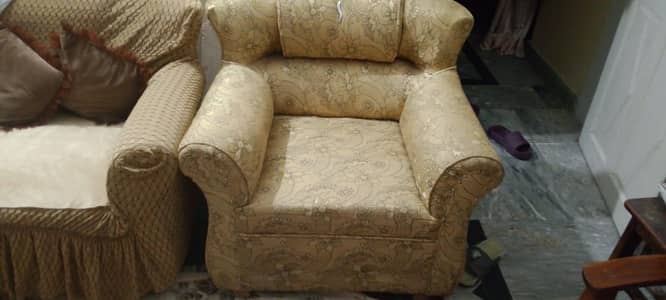 Golden Colour 5 Seater Sofa