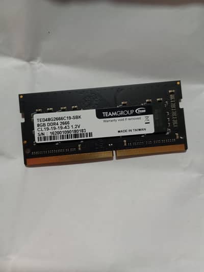 8GB DDR4 Ram 2666mhz | Black premium and solid build quality