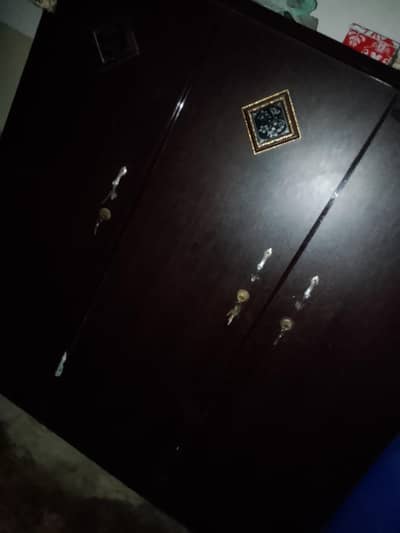 3 Door Wooden Wardrobe for Sale