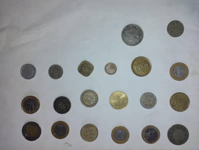 Old Coins Collection British, Pakistan Saudi Rare Coins.