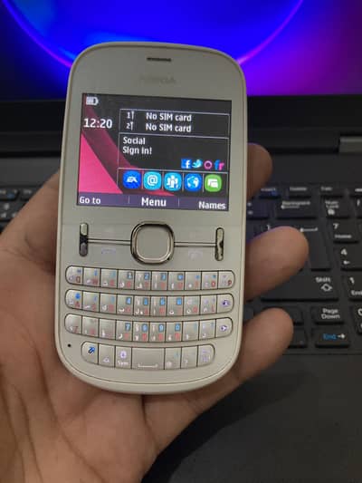 Nokia Asha 200 PTA Approved Qwerty Phone Black and & White AVailable