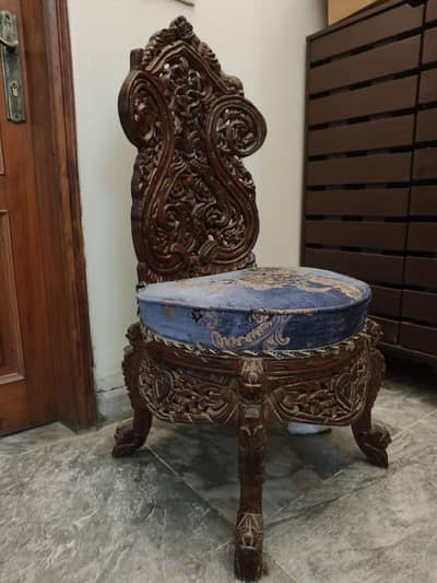 pure sheesham wood chair and coffee table set