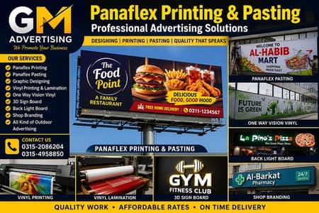 GM ADVERTISING | Professional Panaflex Printing & Sign Board Solutions