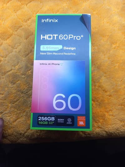 Infinix hot 60 pro Ram 16gb Rom 256