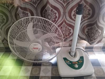 IWA Rechargeable Pedestal Fan – 100% Working (Rod Slightly Damaged)