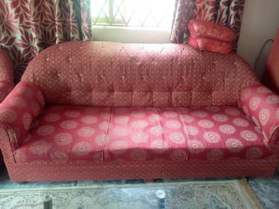SOFA set with 3 glass TABLES