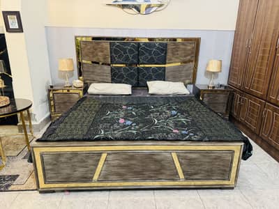 Urgent home furniture for sale/bed set solid furniture/ghar ka saman