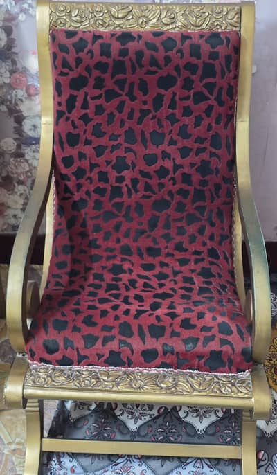 Regal Gold Frame Armed Chairs
