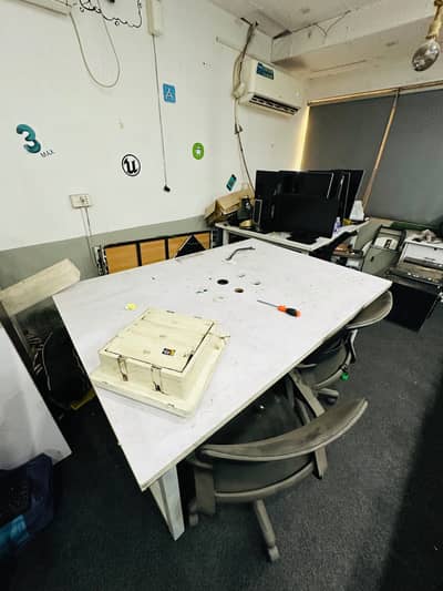 4 Person office Workstation Table | Office Desk Used