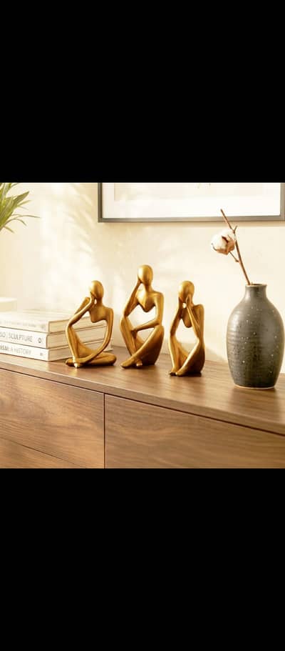 Elegant Abstract Thinker Statues Set for Home & Office Decor (Brand