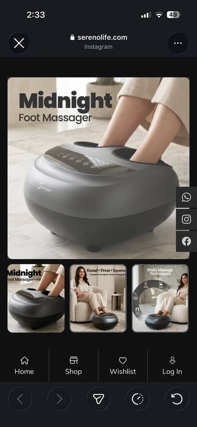 Midnight foot massager brand new