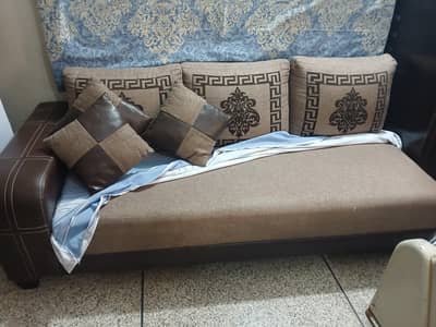 L shaped leather sofa