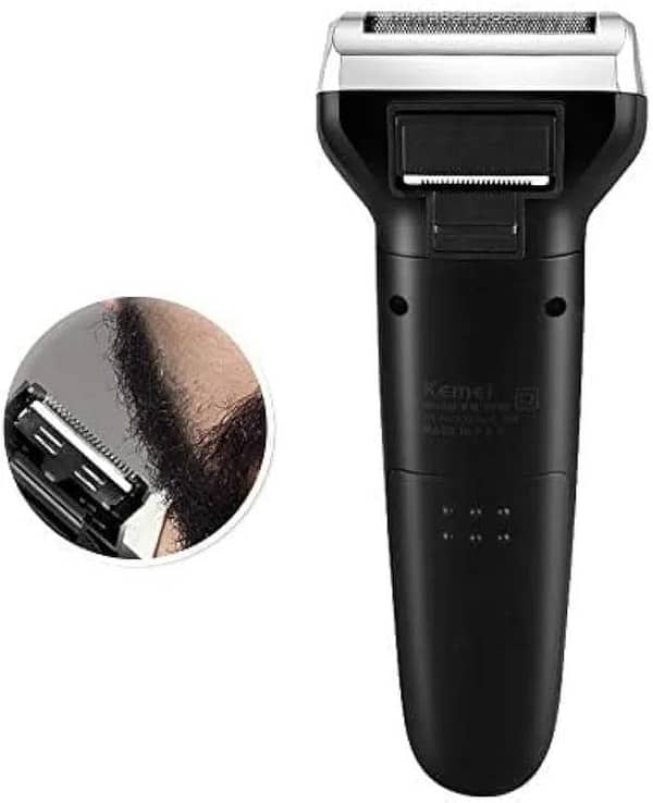 Original Kemei KM-5558 3-in-1 Rechargeable Grooming Kit for Men - Electric Shaver, Hair Clipper & Nose Trimmer - Professional Cordless Beard Styler & Grooming Machine (Blue)
