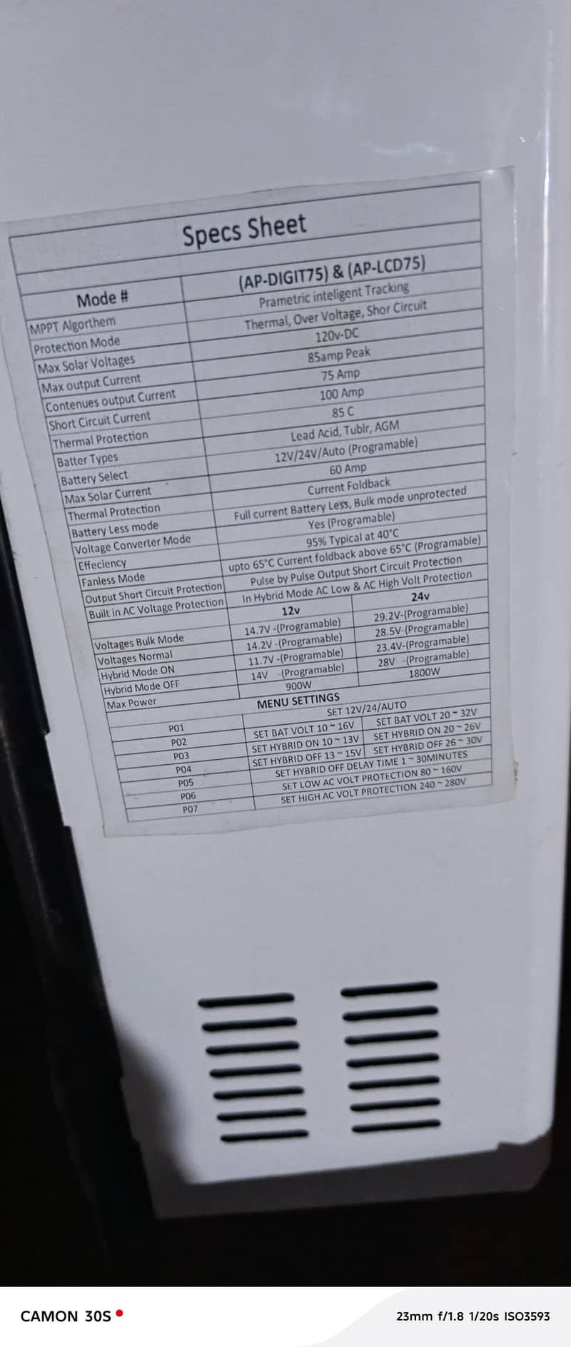 Mppt 75A 1