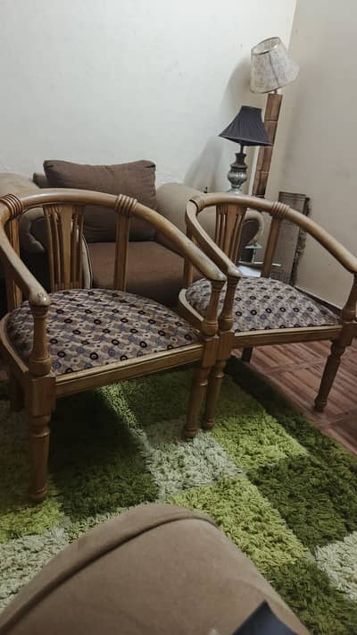 Original Deyaar Wood  2 Chairs  with table good quality and condition