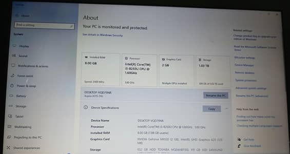Acer Aspire 5, i5 8th generation