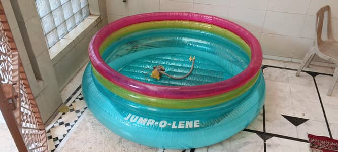 7-8 Feet Inflatable Swimming pool with pump Ph: 03224482335