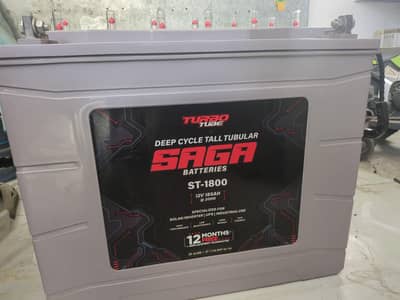 2 Saga  ST-1800 Deep Cycle Tall Tubular Batteries
