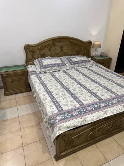 Double Bed with mattress and dressing table