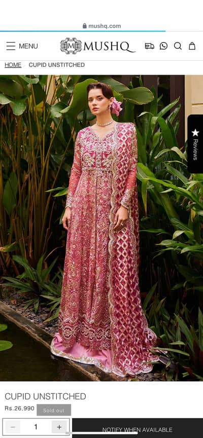 Mushq formal dress in medium size