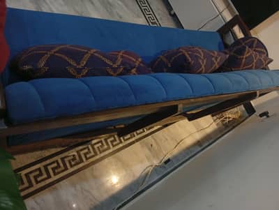 5 seater sofa pure wooden . . . Poshish in molty foam