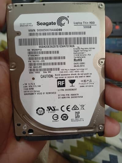 Seagate 500GB Hard Drive with 100% health 7200 RPM