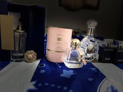 Perfumes bottles with boxes