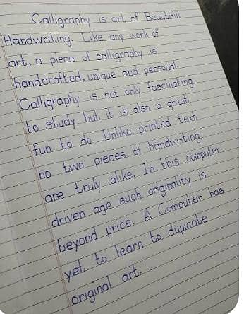 hand writing assignment