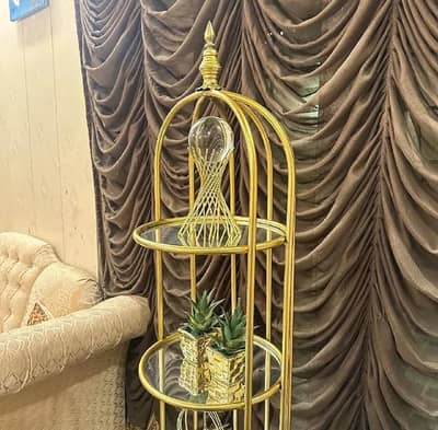 Decorative piece 5 layer golden metalic