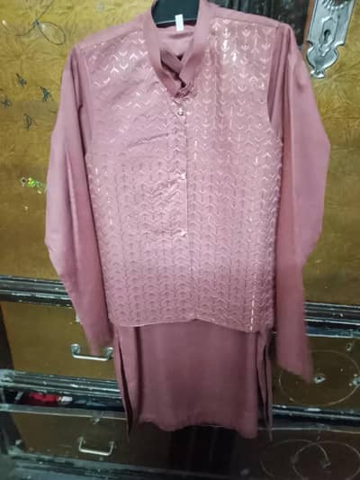 shlwar kameez with waist coat
